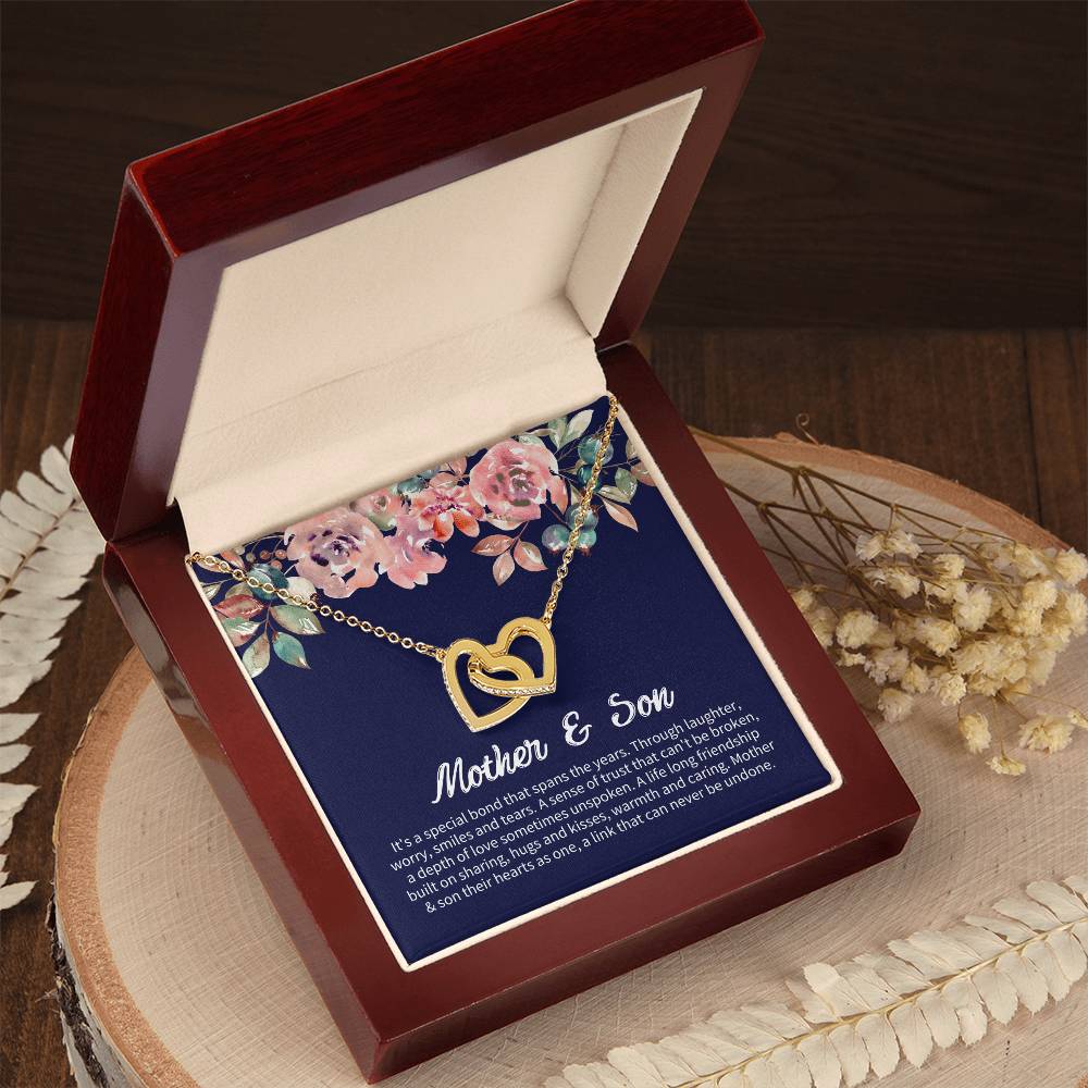 Mother & Son It'S A Special Bond Interlocked Heart Necklace Interlocking Hearts Necklace