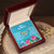 Dear Graduate Turquoise And Rose Interlocking Hearts Necklace