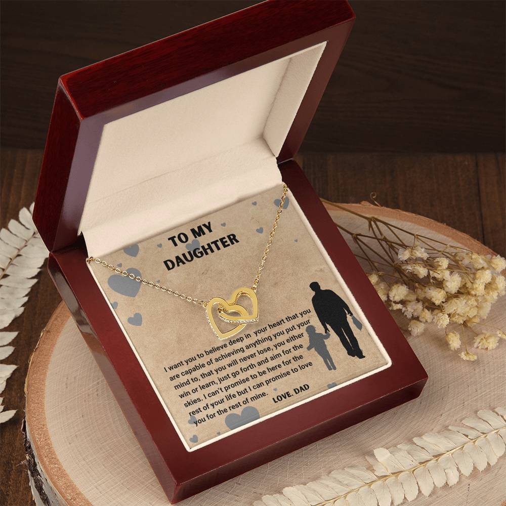 To My Daughter 🎁 Interlocking Hearts Necklace