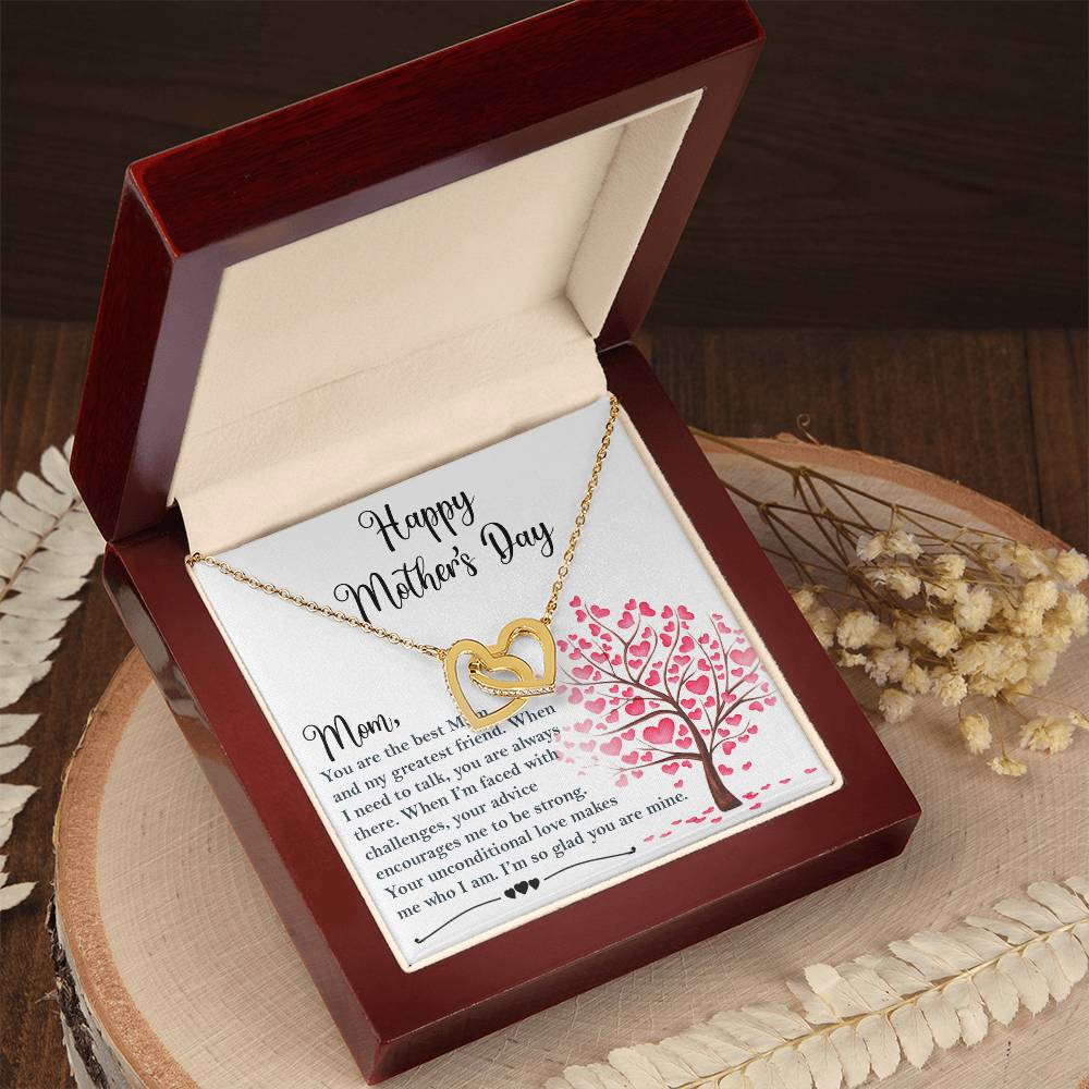 You Are The Best Mom - Happy Mother'S Day Necklace Interlocking Hearts Necklace