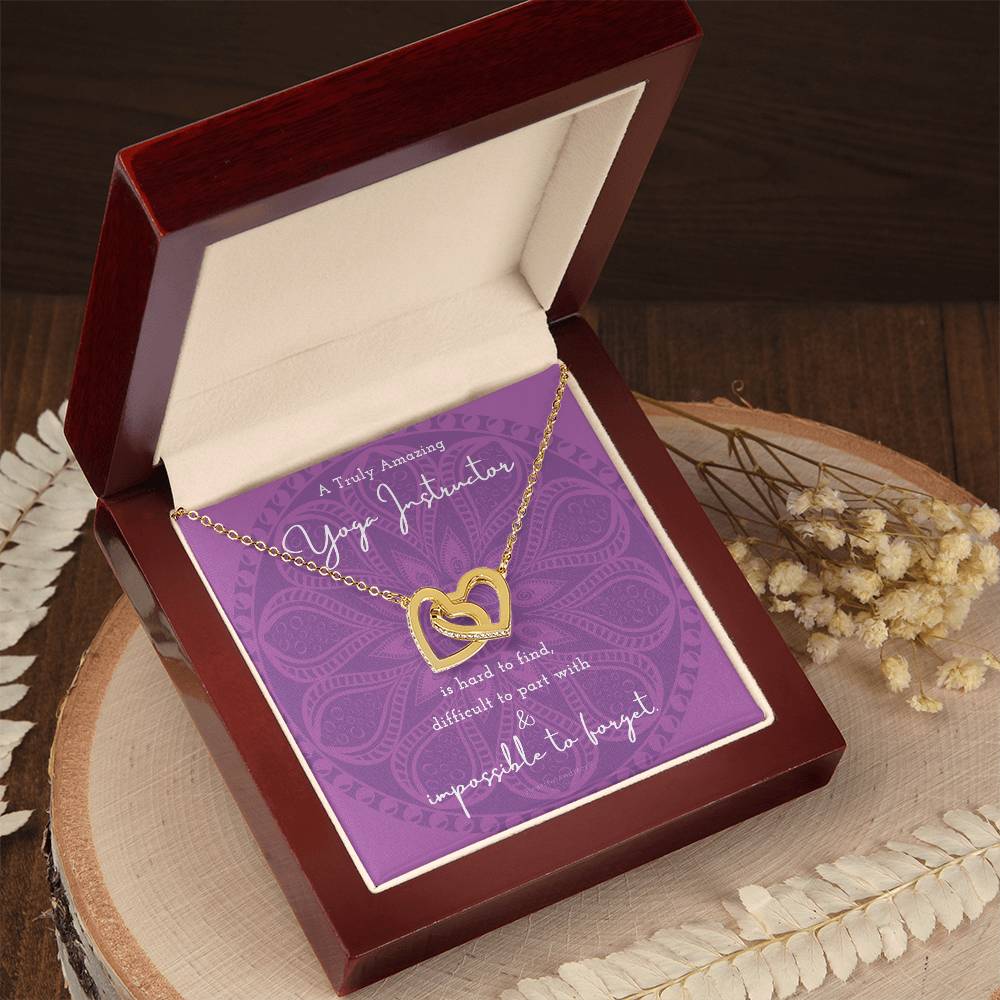 Gift For Yoga Instructor Yoga Instructor Appreciation Gift A Truly Amazing Yoga Instructor Gift Interlocking Hearts Necklace