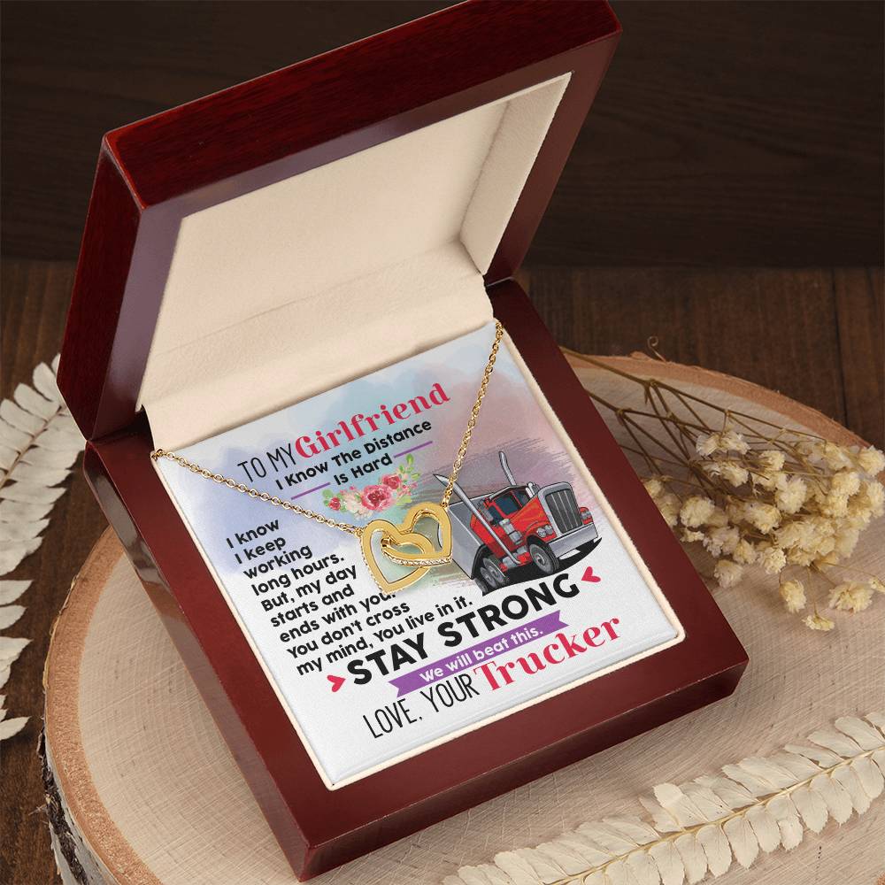 Gift For Girlfriend- Interlocking Heart Necklace Interlocking Hearts Necklace