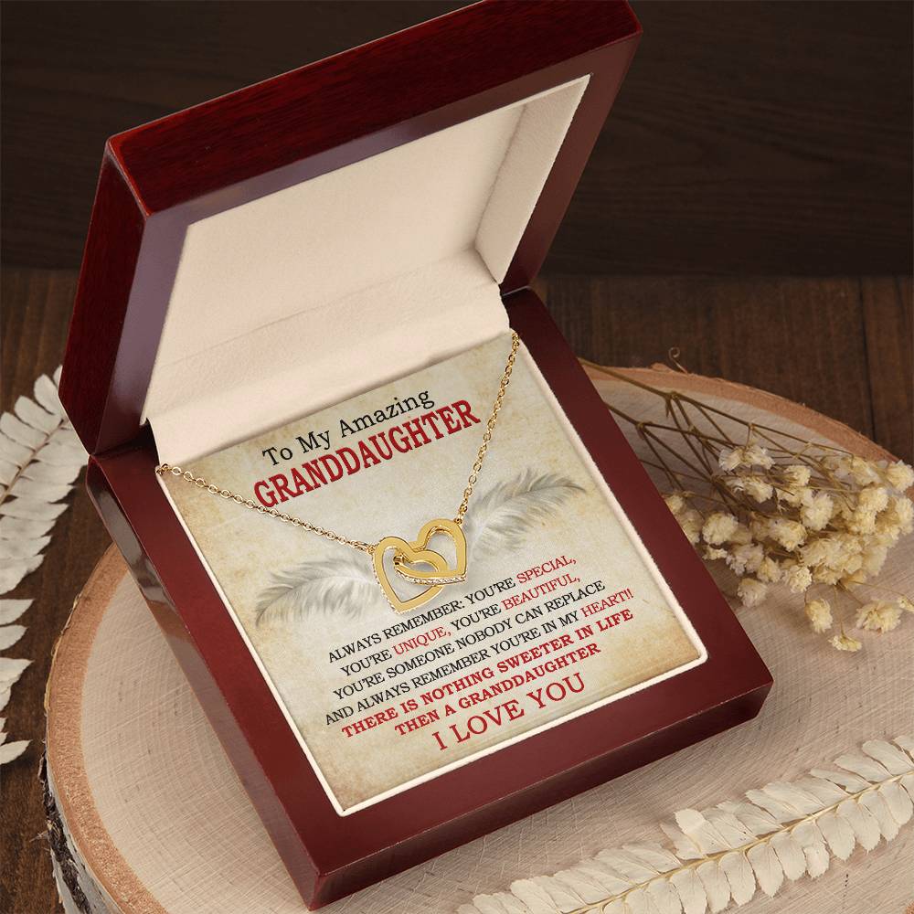 Luxury Gift For Granddaughter Interlocking Hearts Necklace