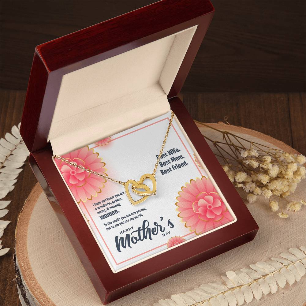Most Amazing Woman Interlocking Hearts Necklace