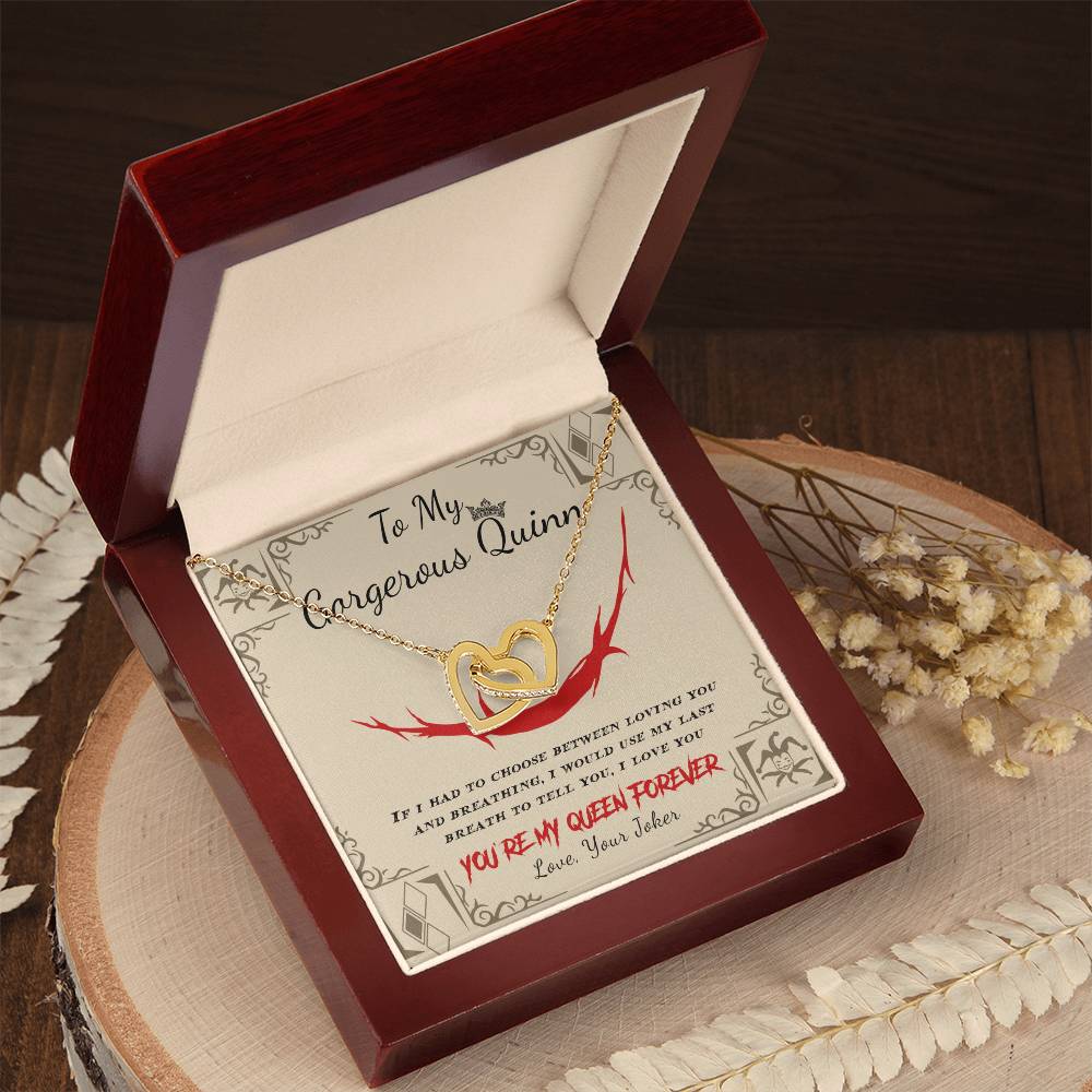 To My Gorgerous Quinn Interlocking Hearts Necklace