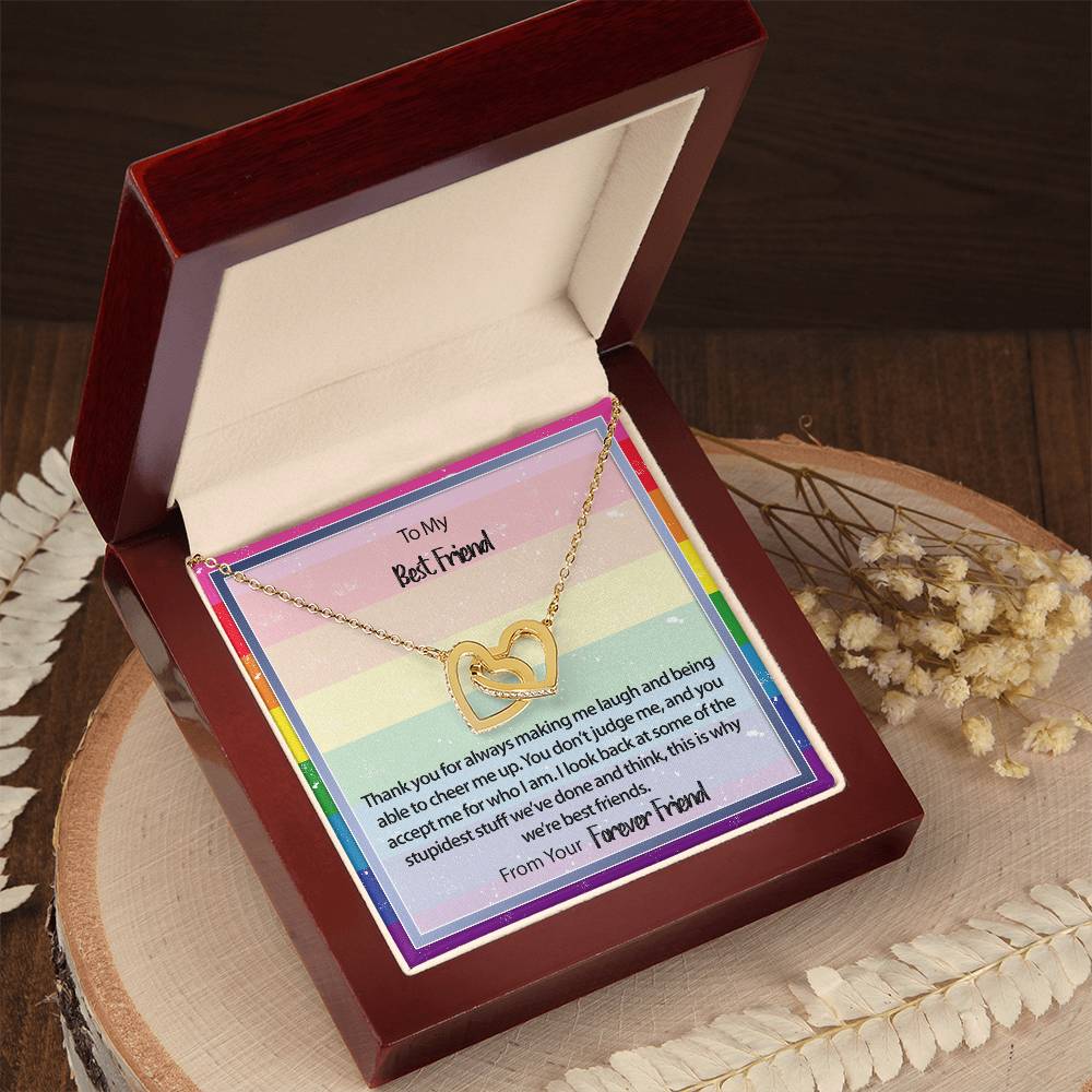 This Is Why We'Re Best Friend Necklace Interlocking Hearts Necklace