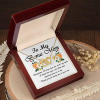 To My Bonus Mom Interlocking Hearts Necklace