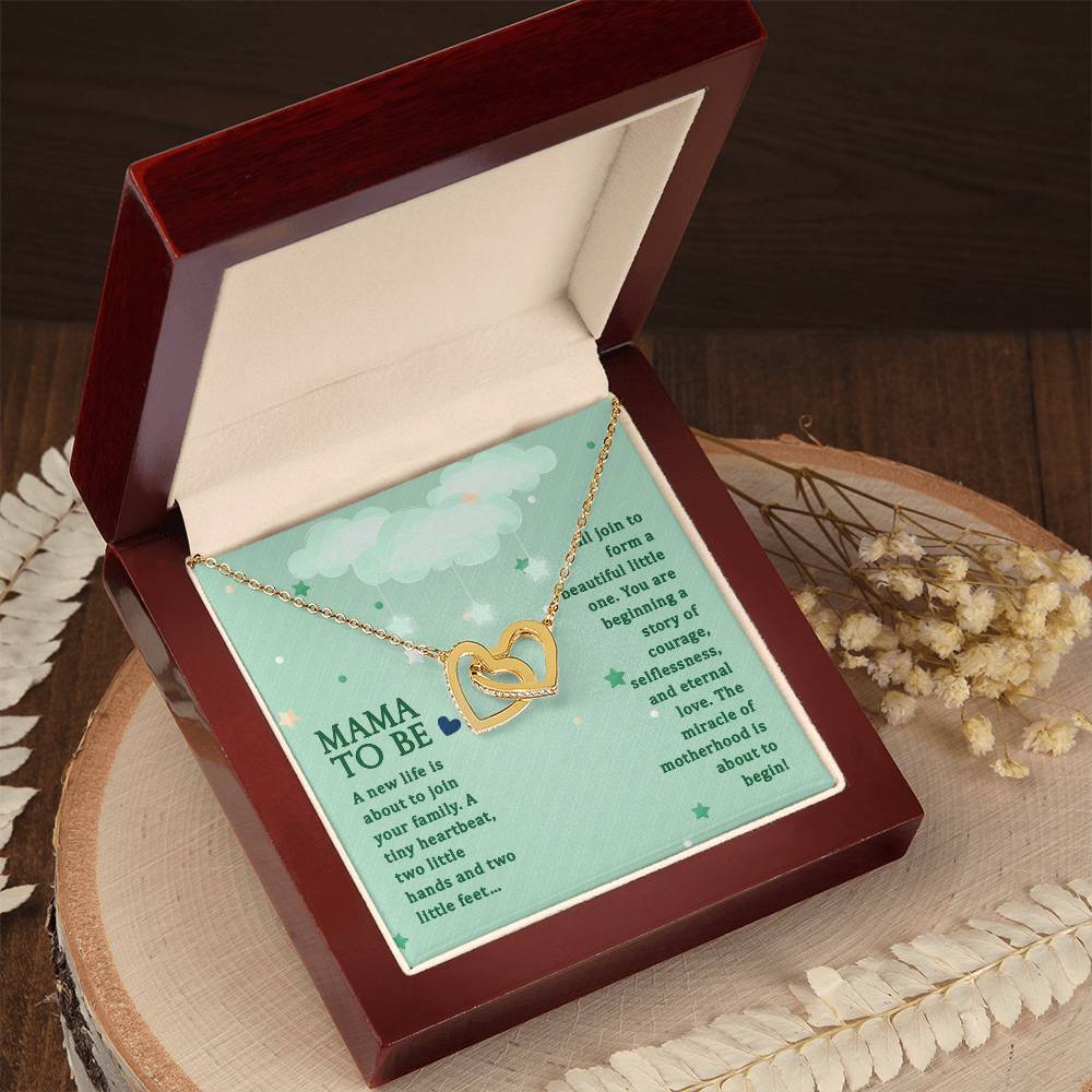 Interlocking Hearts Necklace Mama To Be A New Life