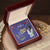 Mother'S Day Interlocking Hearts Pendant Necklace With Royal Blue Message Card Interlocking Hearts Necklace