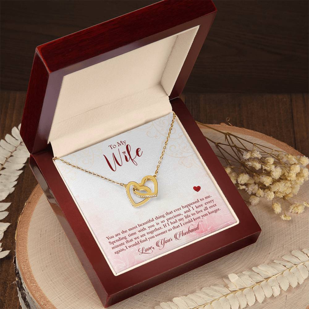 Interlocked Heart Neckless - For Wife Interlocking Hearts Necklace