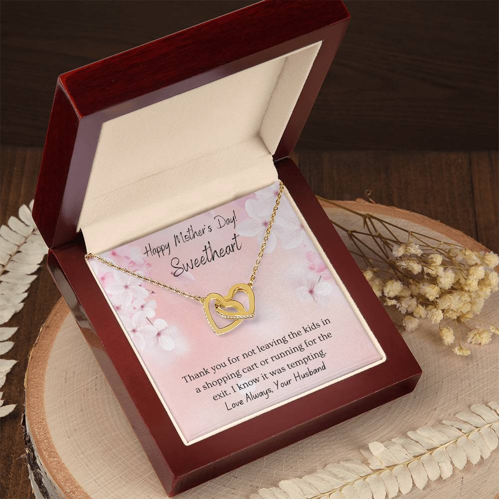 From Husband To Wife A Love Bond Interlocking Hearts Necklace