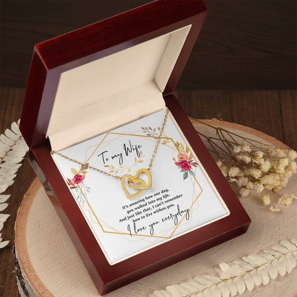 I Love You Everyday Interlocking Hearts Necklace