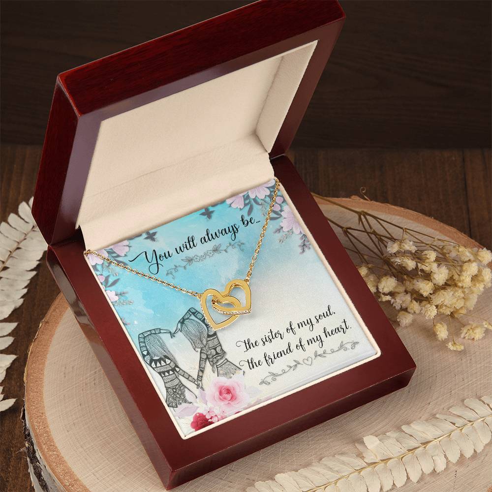 You Will Always Be - Sisters Interlocking Hearts Interlocking Hearts Necklace