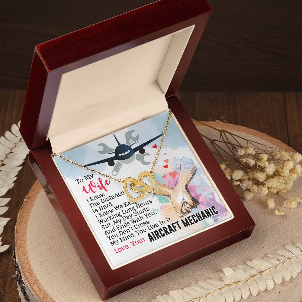 Aircraft Mechanic'S Wife - Interlocking Heart Necklace Interlocking Hearts Necklace