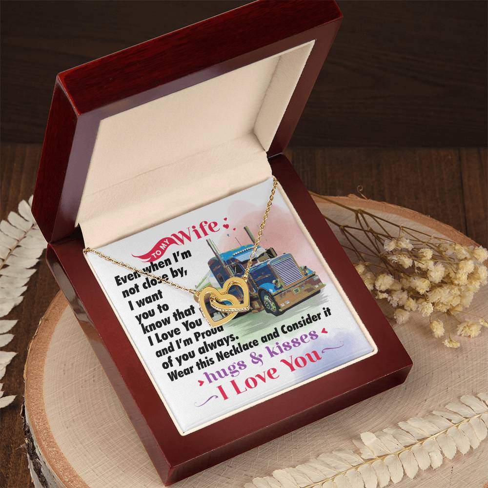 Trucker'S Wife- Interlocking Necklace Interlocking Hearts Necklace