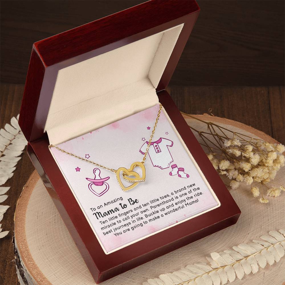 Interlocking Hearts Necklace To An Amazing Mama To Be