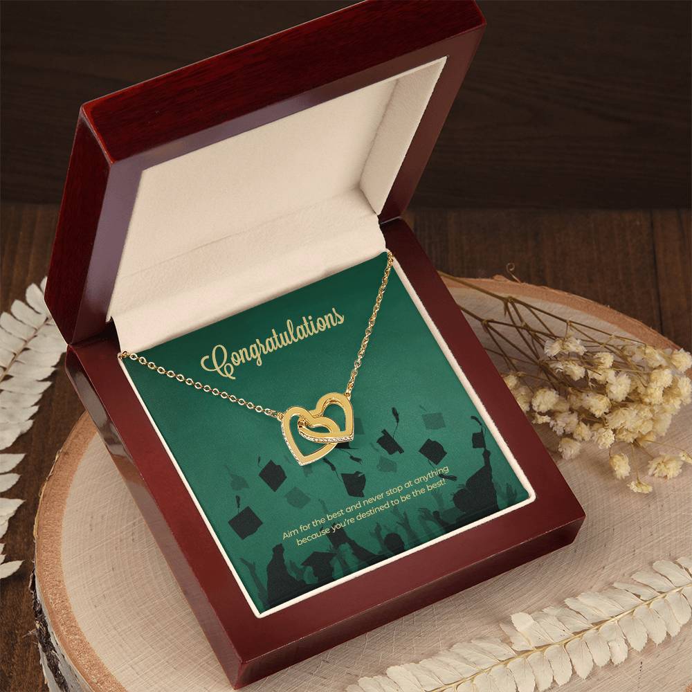 Aim For The Best - Interlocking Hearts Necklace