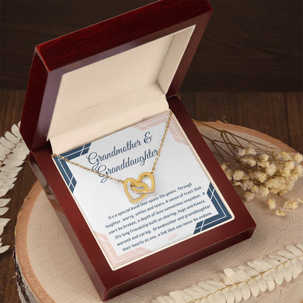 17. Grandmother And Granddaughter Interlocking Hearts Necklace