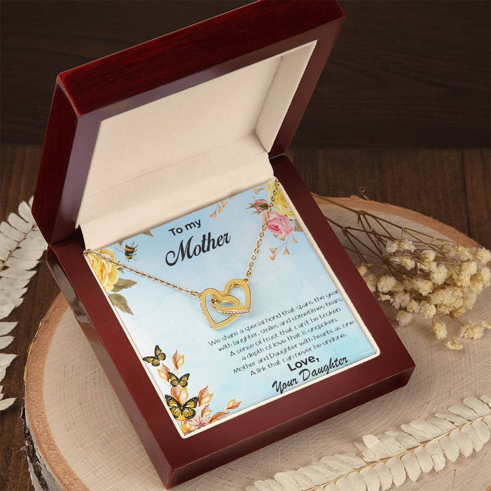 Mother And Daughter Special Bond Necklace Interlocking Hearts Necklace