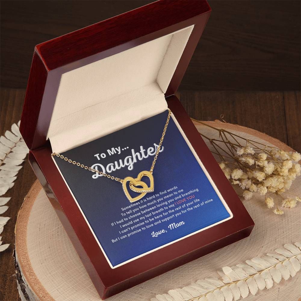 To My Daughter - Love You For The Rest Of My Life - Necklace [Premium] Interlocking Hearts Necklace