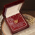 Merry Christmas Gift Interlocked Cubic Zirconia Stones Pendant For Love Interlocking Hearts Necklace
