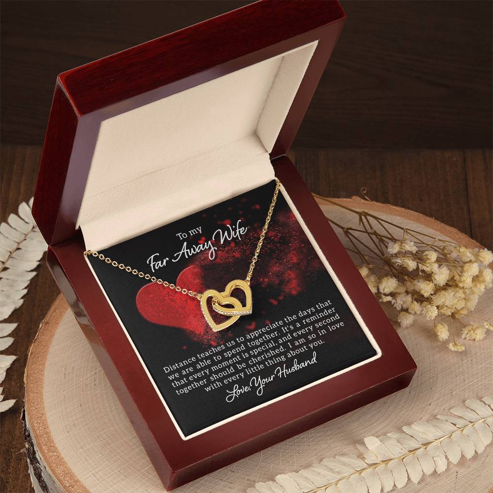 To My Wife Necklace Anniversary Gift For Wife Birthday Gift For Wife Gift For Wife Necklace For Wife Gift For Wife Birthday Interlocking Hearts Necklace