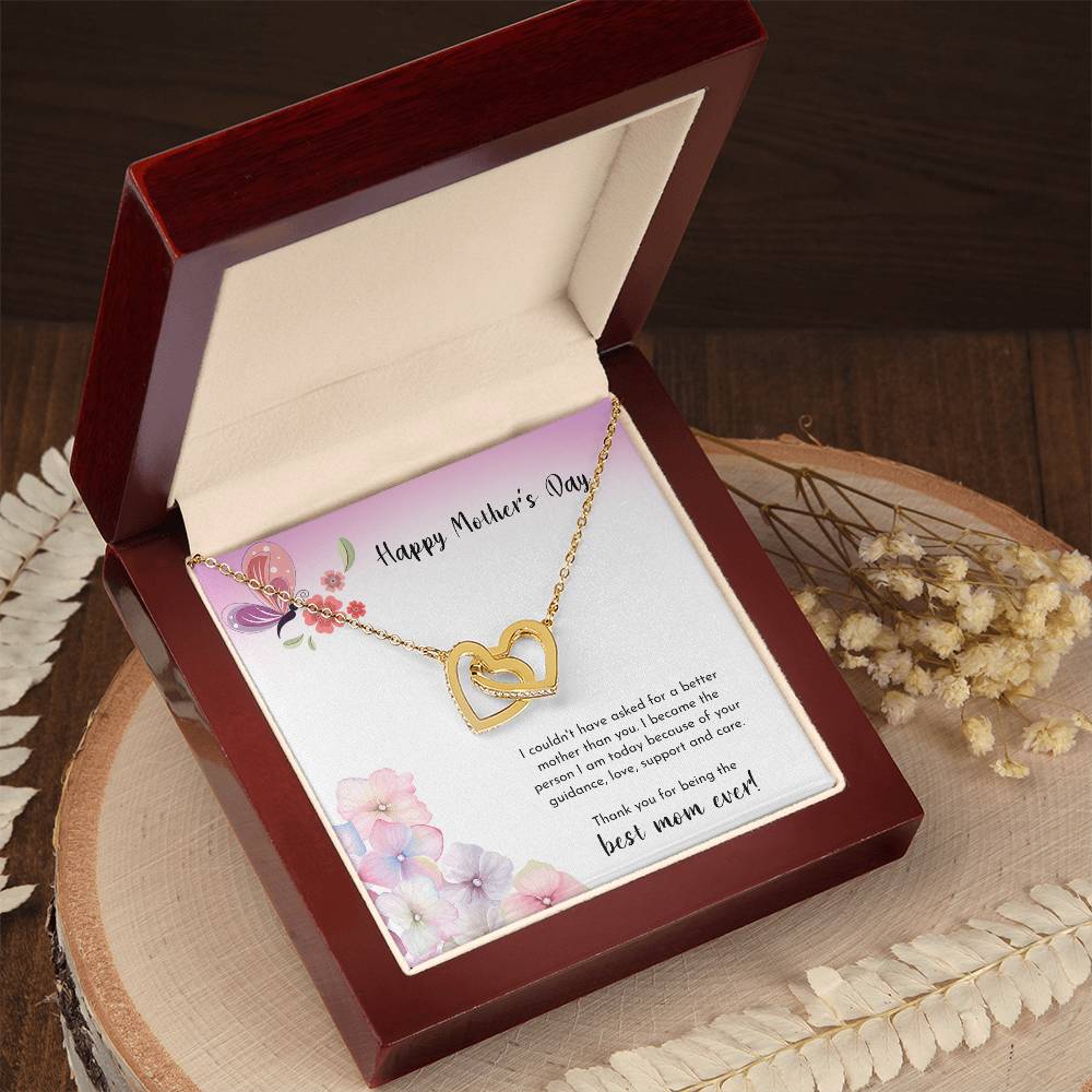 Mother'S Day Gift Necklace With Message Card Mother'S Day Gifts Mother'S Day Necklace To Mom From Daughter Mom Gift From Son Interlocking Hearts Necklace