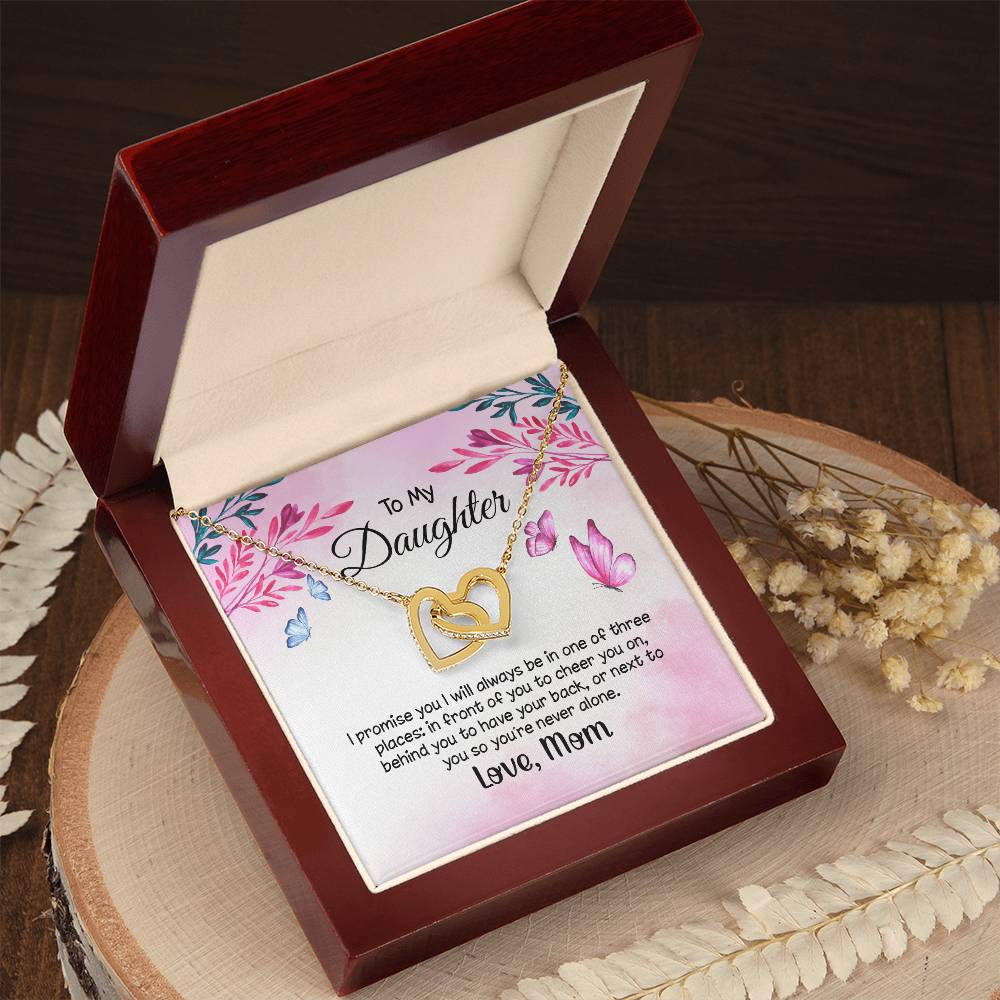 Interlocking Hearts Necklace To My Daughter I Promise You