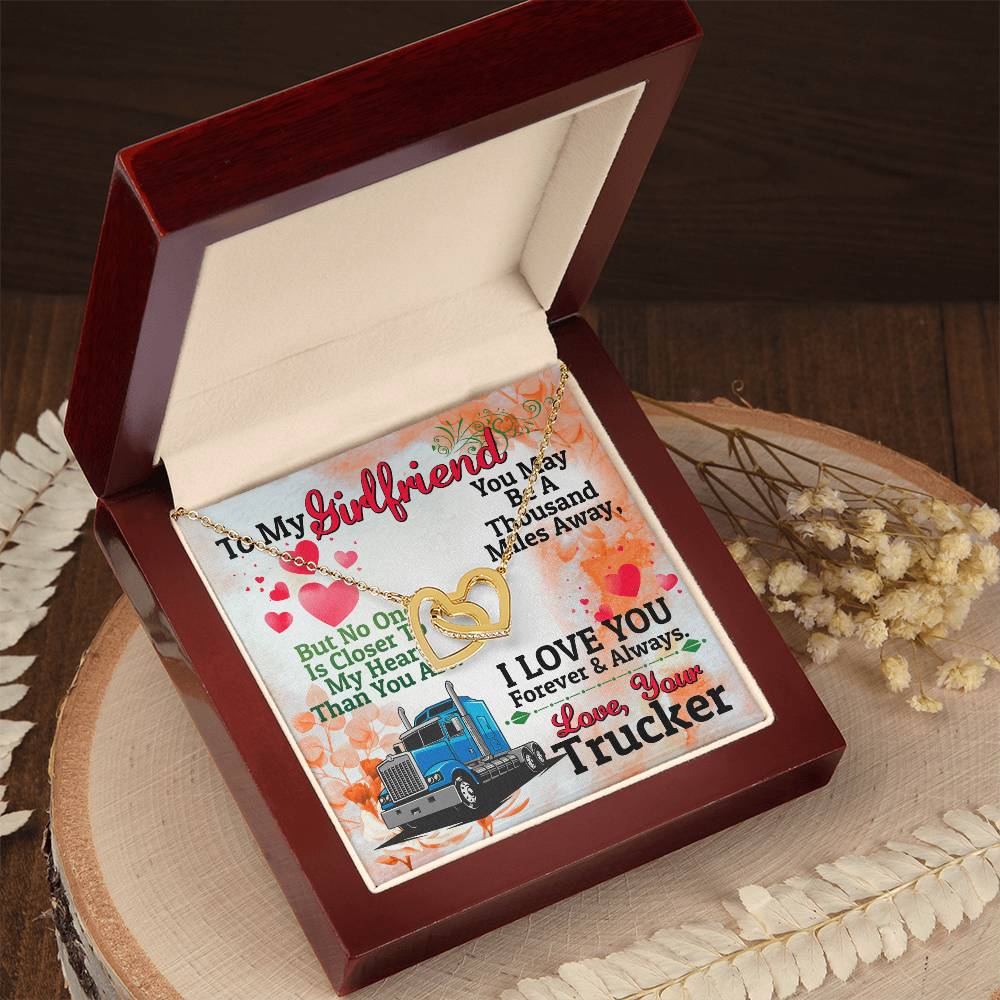 Trucker'S Girlfriend - Interlocking Heart Necklace Interlocking Hearts Necklace