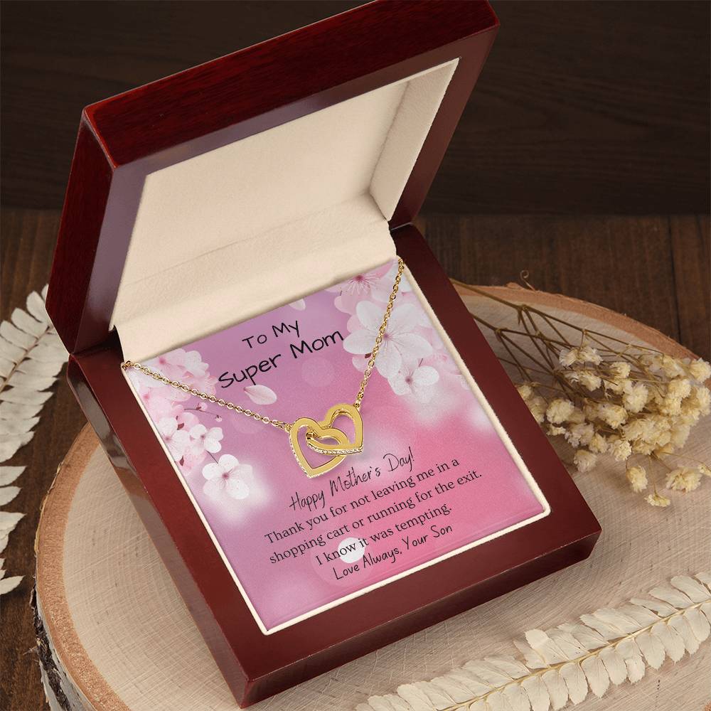 From Son To Mom Enduring Love Interlocking Hearts Necklace