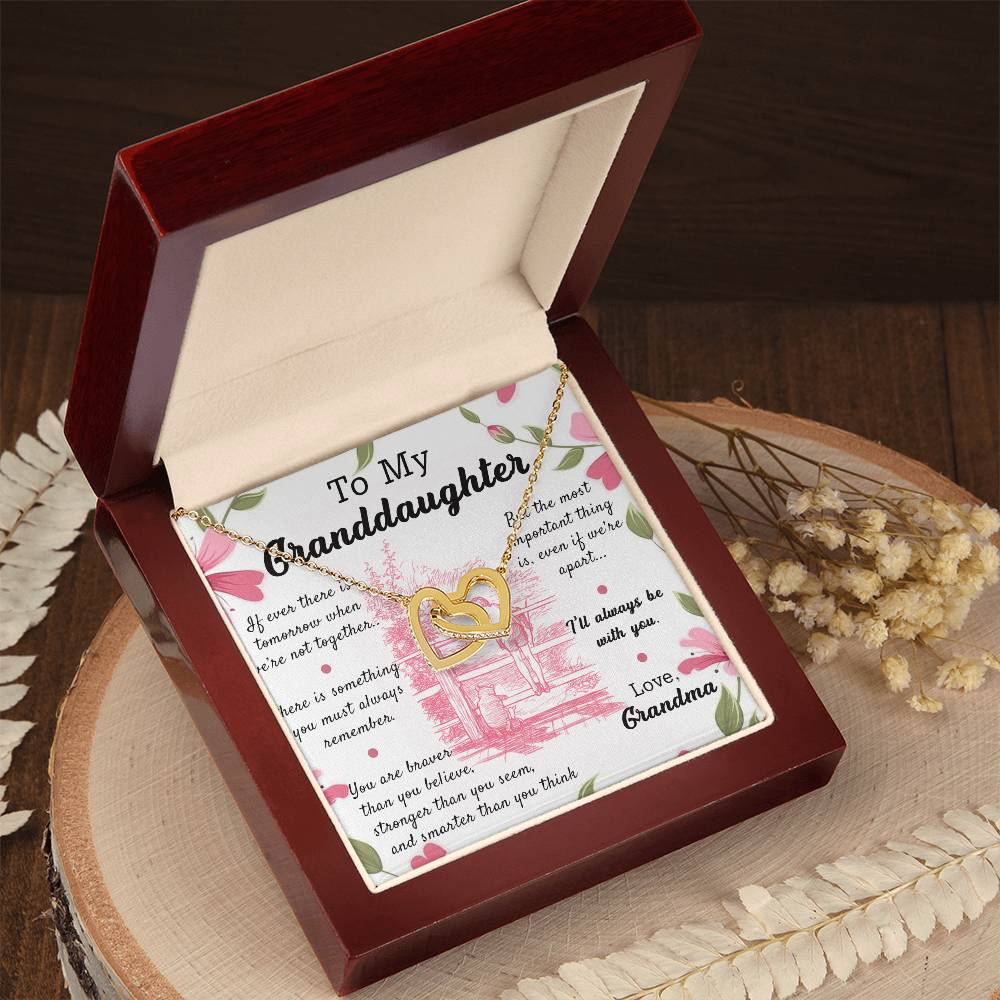 The Most Important Thing - Great Gift For Granddaughter Interlocking Hearts Necklace