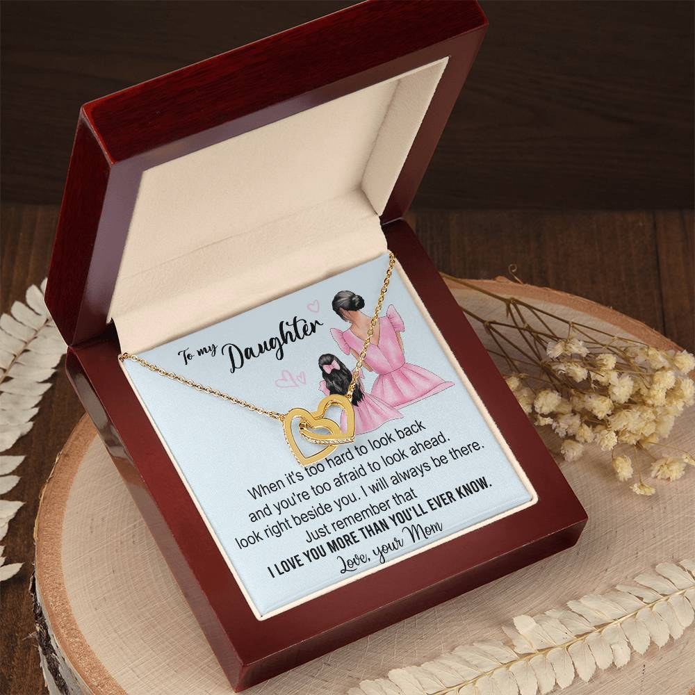 Gift For Daughter From Mom Interlocking Hearts Necklace