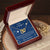 To My Wife - I May Not Be - Interlocked Hearts - Blue Bg Interlocking Hearts Necklace
