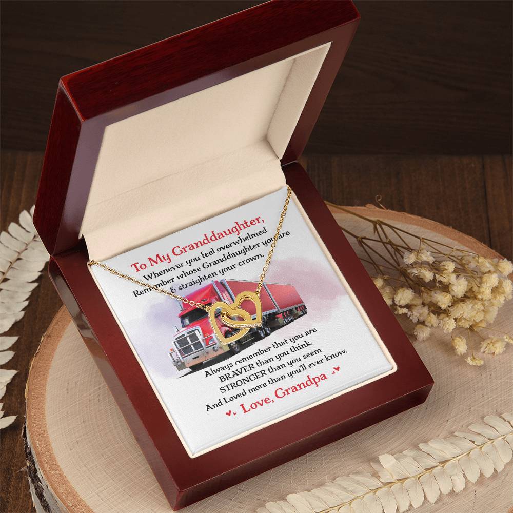 Trucker'S Granddaughter - Interlocking Heart Necklace Interlocking Hearts Necklace