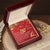 Gift For Mom Interlocking Hearts Necklace - Christmas Red