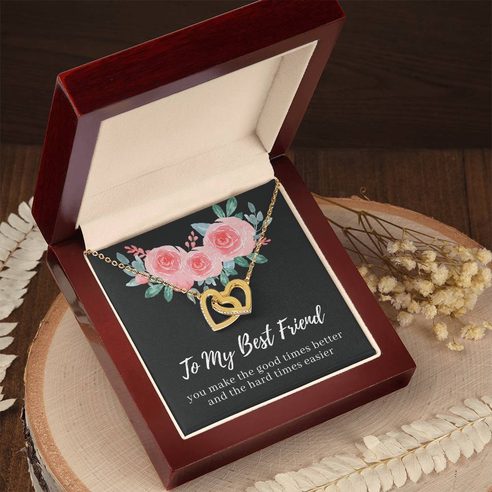 Friendship Necklace Interlocking Hearts Necklace