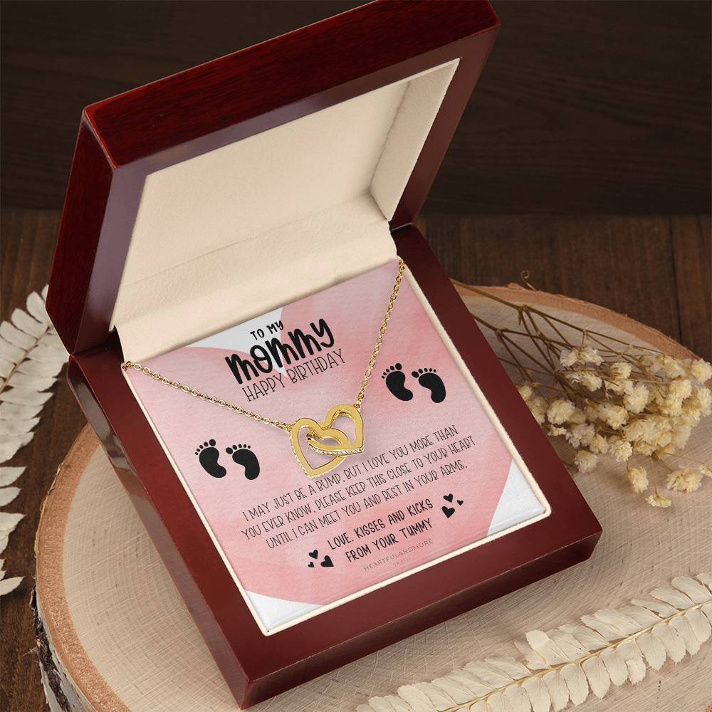 New Mom Birthday Pregnant Wife Birthday Gift Birthday Gift For Pregnant Wife Jewelry For Pregnant Wife Expecting Wife Birthday Interlocking Hearts Necklace