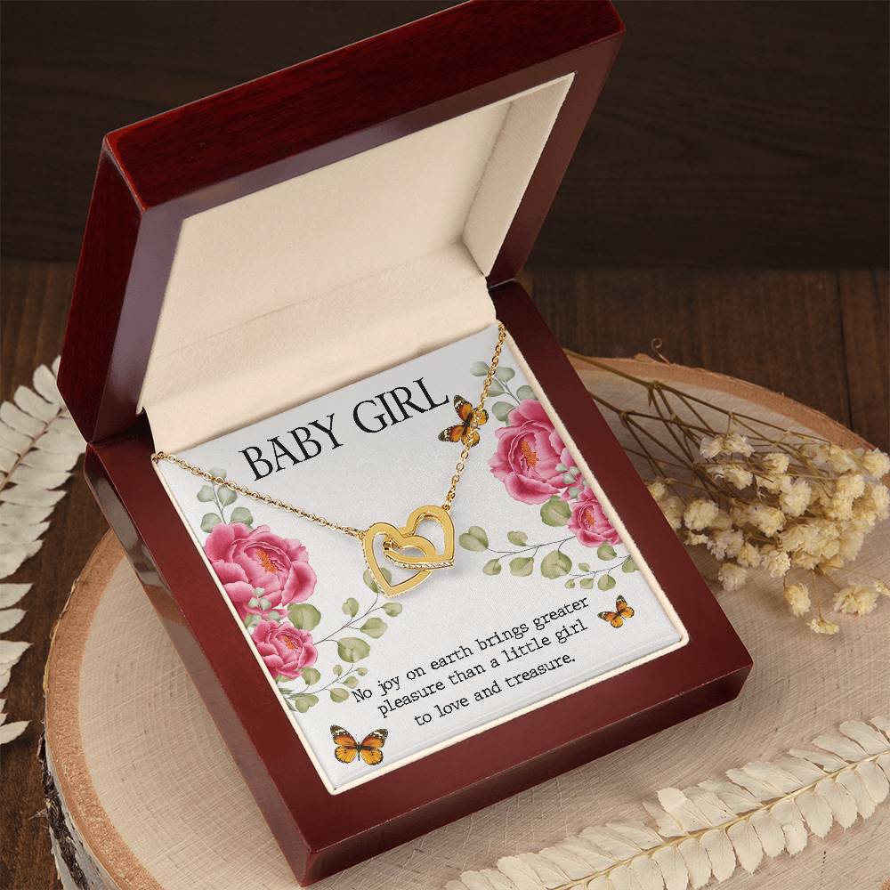 Mom To Be Gift Necklace It'S A Girl Necklace Gift New Baby Girl Gift For Mom It'S A Girl Jewelry Interlocking Hearts Necklace