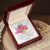 To My Amazing Sister - Pink Rose Interlocking Hearts Necklace