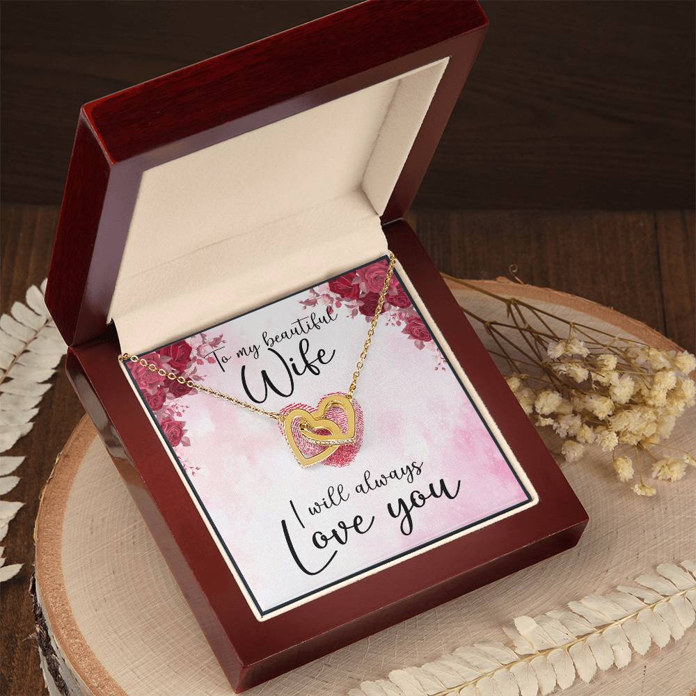 To My Wife Necklace - Anniversary Gift For Wife Birthday Gift For Wife Gift For Wife Necklace For Wife Gift For Wife Birthday Interlocking Hearts Necklace