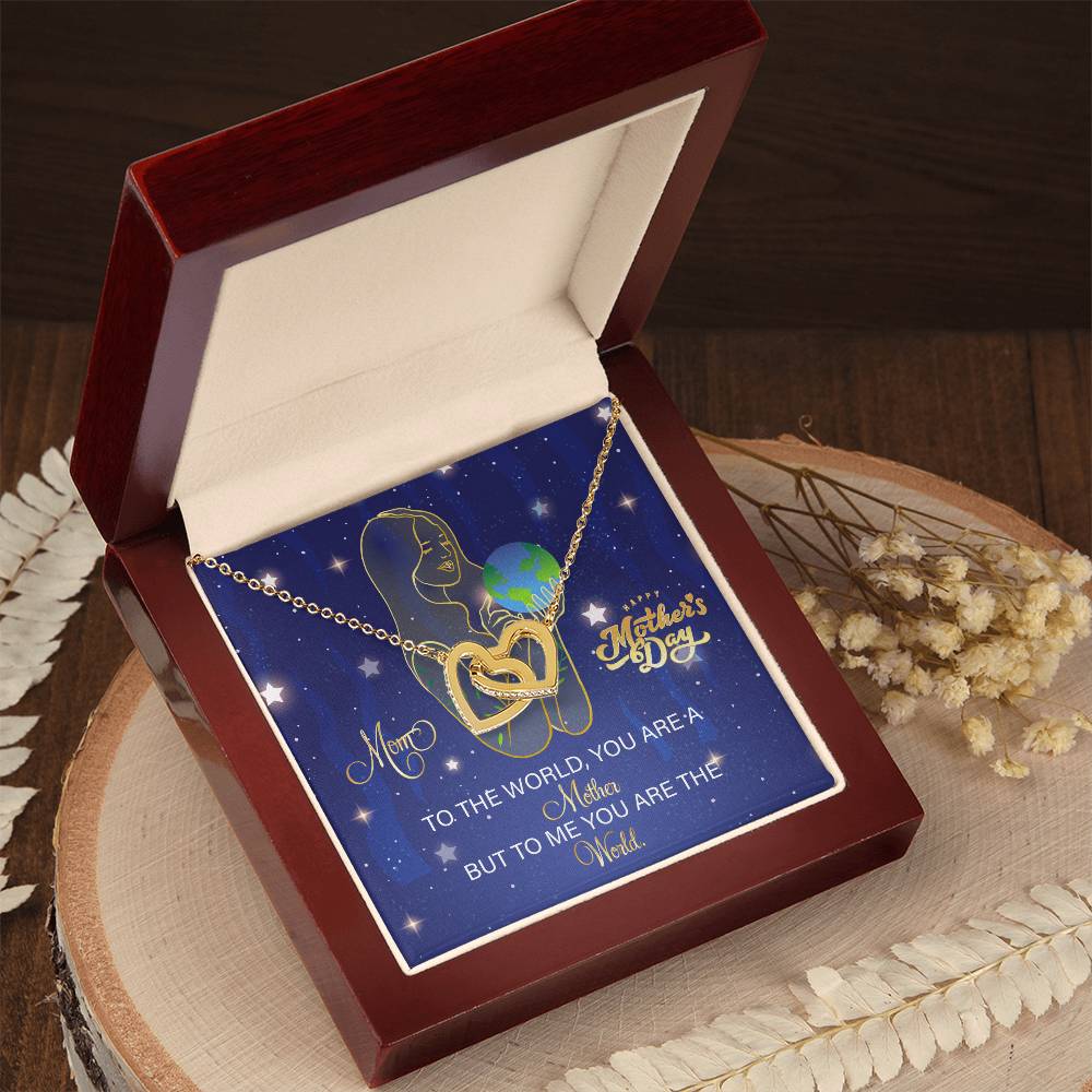 Mother'S Day Necklace Interlocking Hearts Necklace