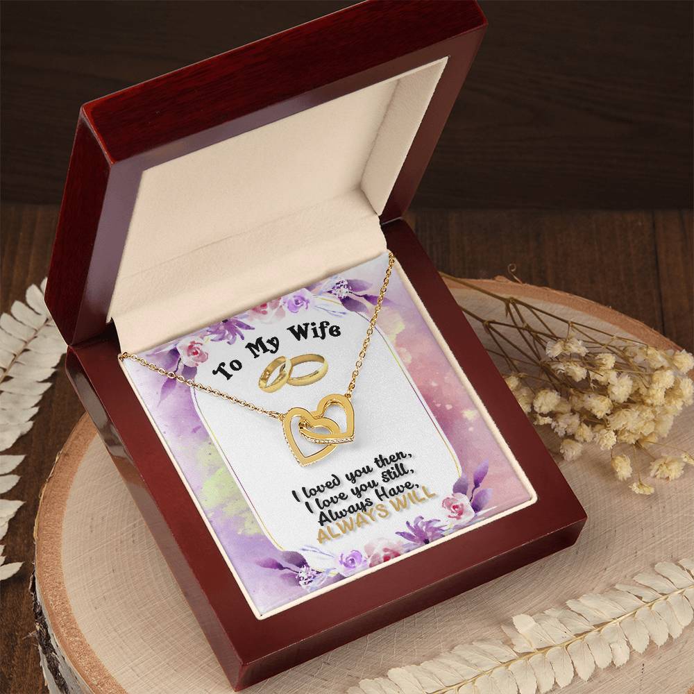 I Love You Always Necklace Interlocking Hearts Necklace