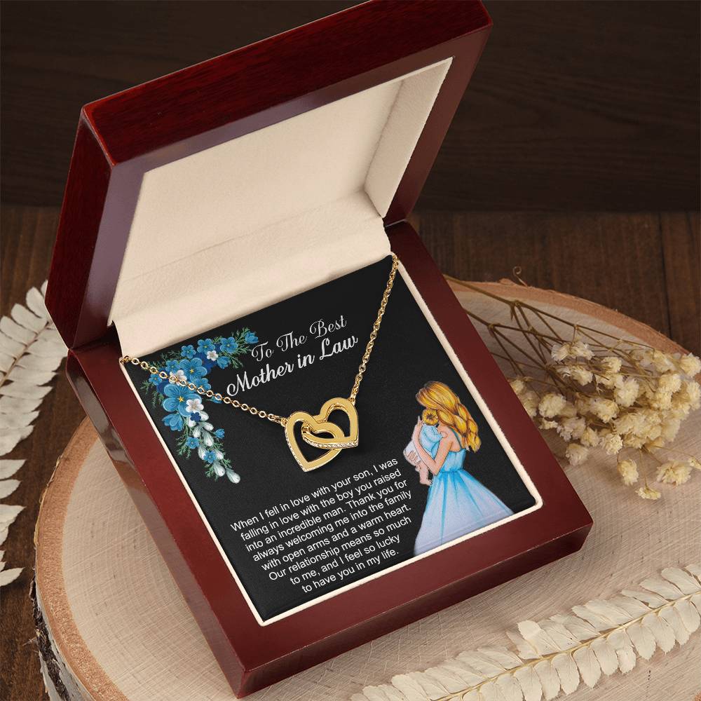 To My Future Mother In Law Gifts Mother In Law Necklace Interlocking Hearts Necklace