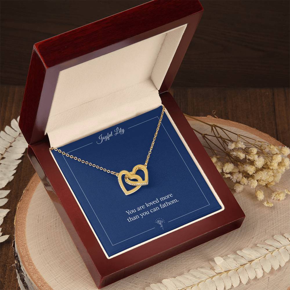 Joyful Lily - Interlinked Hearts Pendant Necklace Interlocking Hearts Necklace