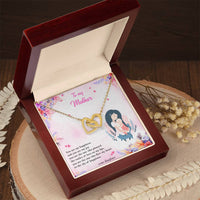 To My Mother - Two Hearts Interlocking Hearts Necklace