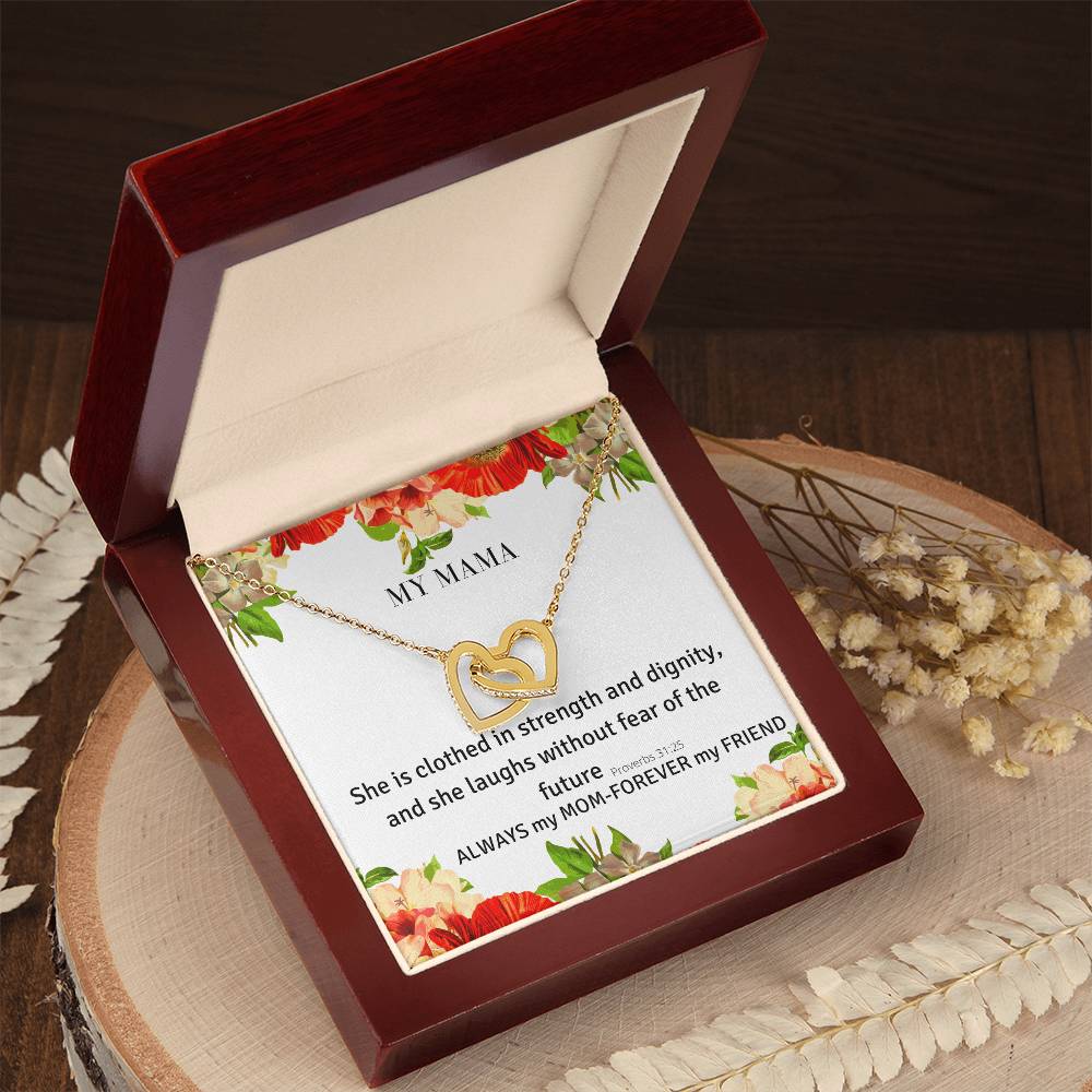 Gift For Mom-Necklace For Mama Interlocking Hearts Necklace