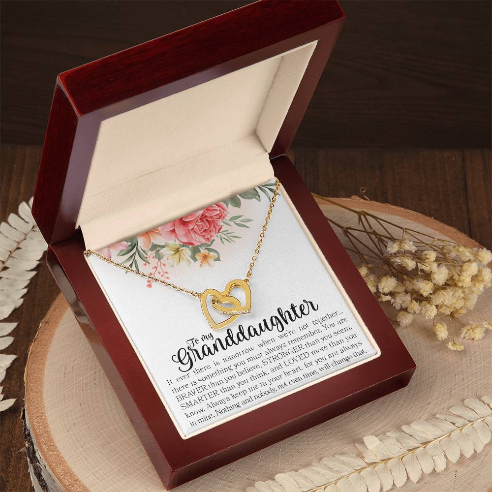 Infinity Love - To Granddaughter Interlocking Hearts Necklace
