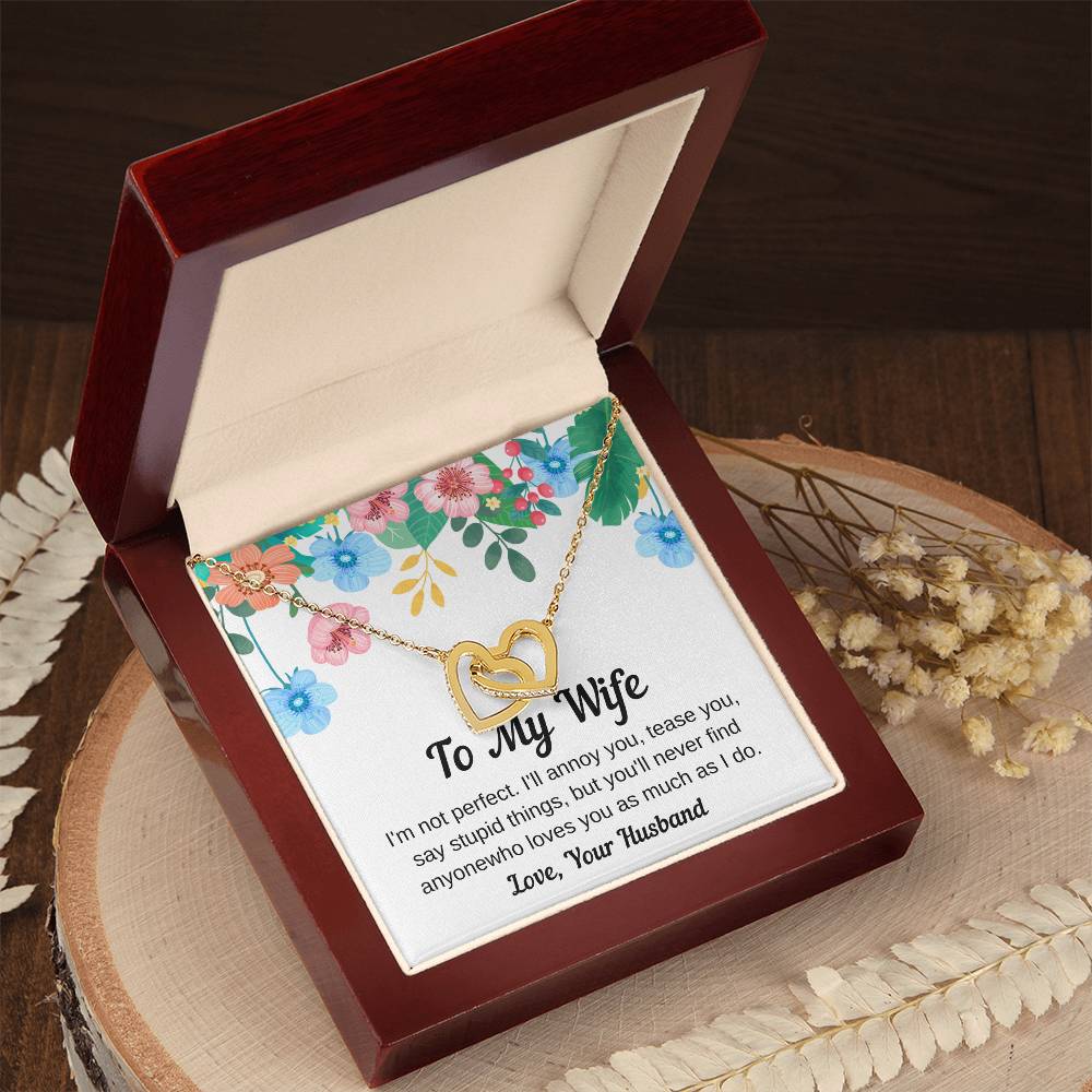 Best Gift For Wife On Anniversary Interlocking Hearts Necklace