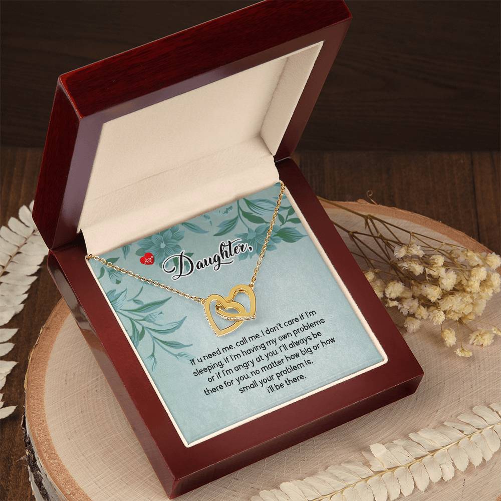 To My Daughter - Interlocking Hearts Necklace6