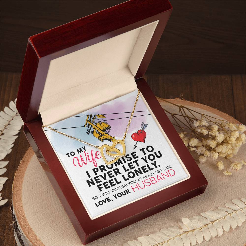 Lineman'S Wife - Interlocking Heart Necklace Interlocking Hearts Necklace